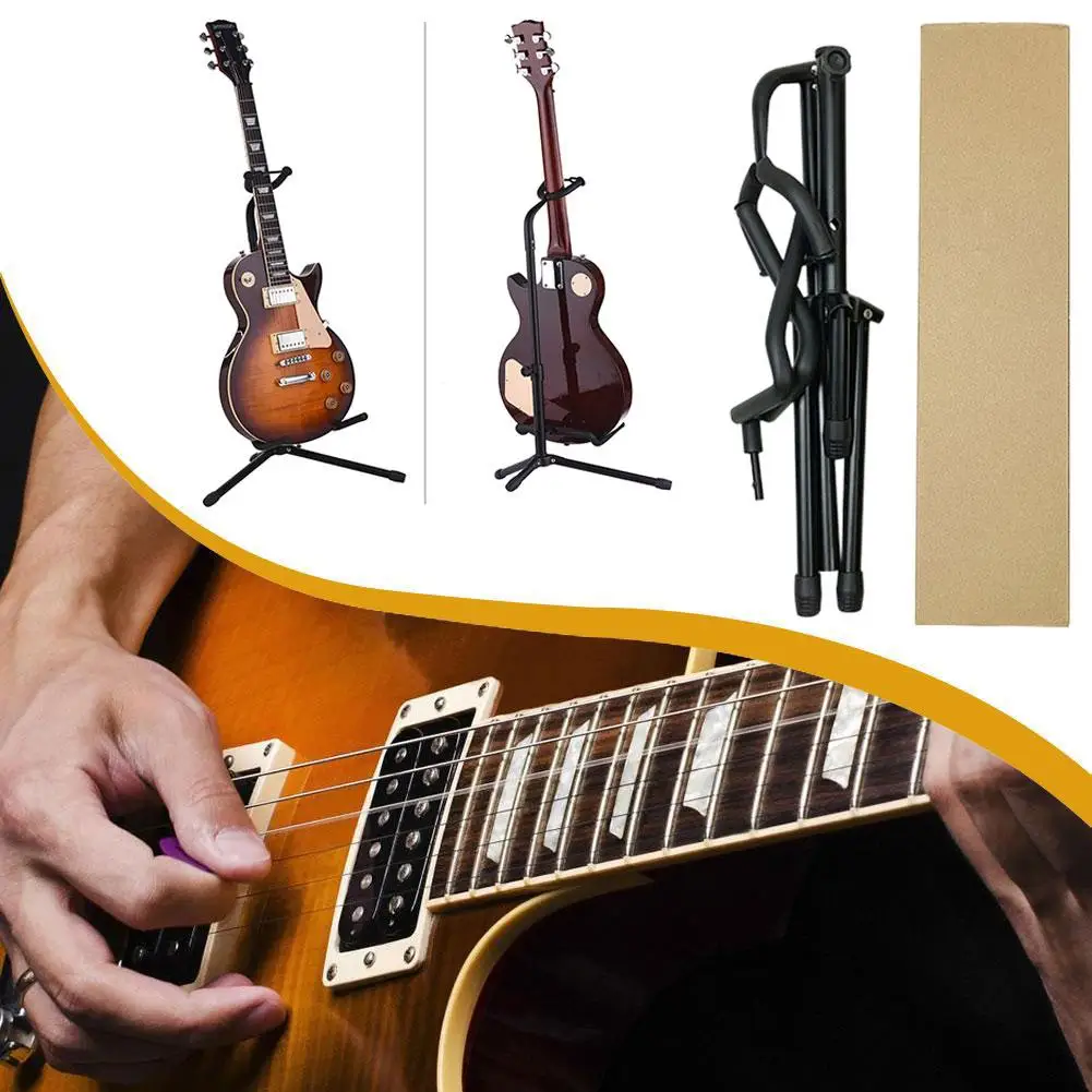 1pc Guitar Floor Stand Metal Guitarra stand Musical Instrument Tripod Holder for Acoustic Electric Guitar Bass Guitar Acces W3Z9