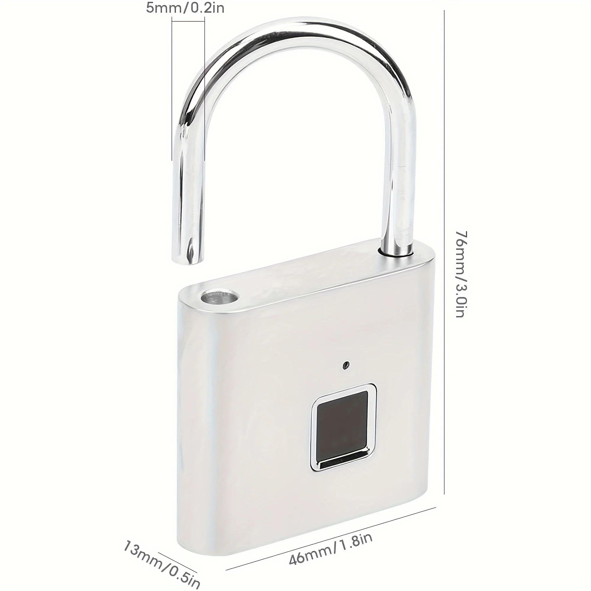 1Pcs Perfect for Securing Suitcases and Luggage, Mini Smart Fingerprint Padlock, Anti-Theft Protection