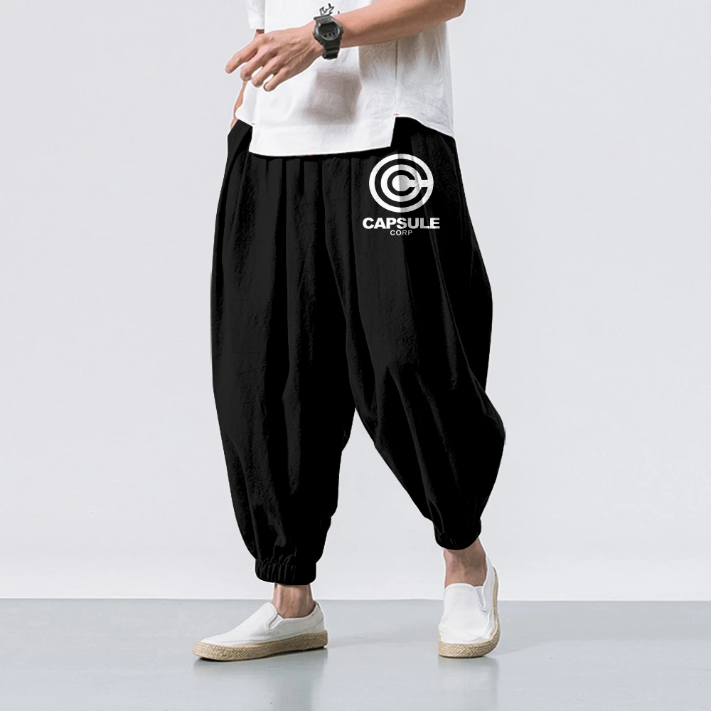 

Oversize 6XL Anime CAPSULE Corp Printed Casual Beach Harem Pants Men Hip Hop Nine Points Trousers Jogger Sweatpants