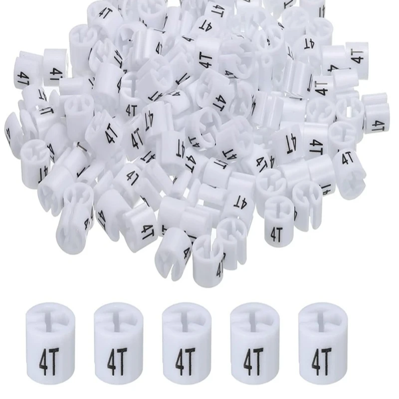 100PCS Plastic Whit… - image
