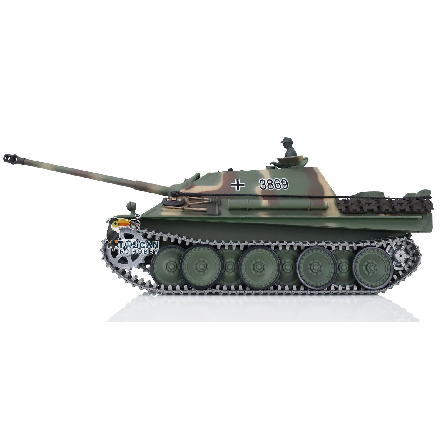 Henglong RTR RC ถัง 3869 1:16 7.0 อัพเกรด Jadpanther โลหะแทร็กคุณภาพสูงทหารของเล่นถัง TH17439-SMT7
