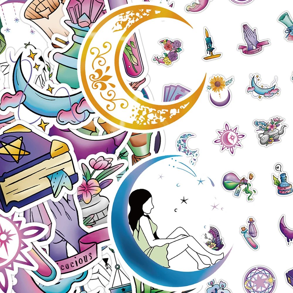 

10/30/50pcs Cartoon Magic Potions Girls Stickers DIY Suitcase Notebook Guitar Skateboard Decals Fun Graffiti Sticker Decoration