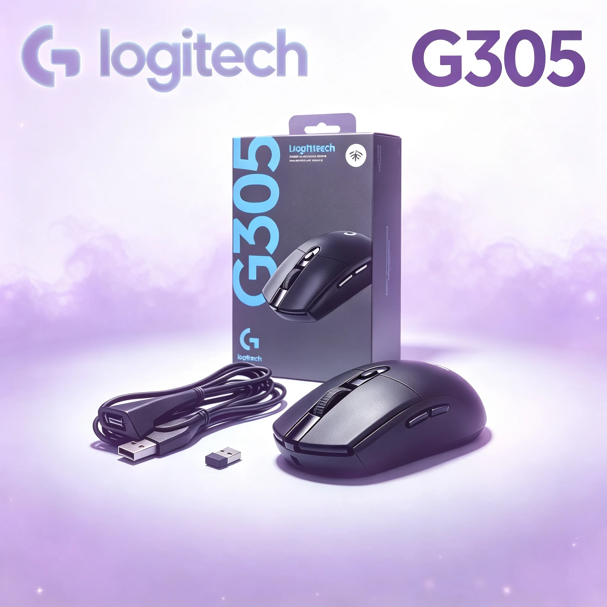 Logitech G305 LIGHTSPEED Esports Gaming Mice, Equipped USB Extension Cable To Maintain Stable Wireless Link, Fit For PUBG CS2 VA