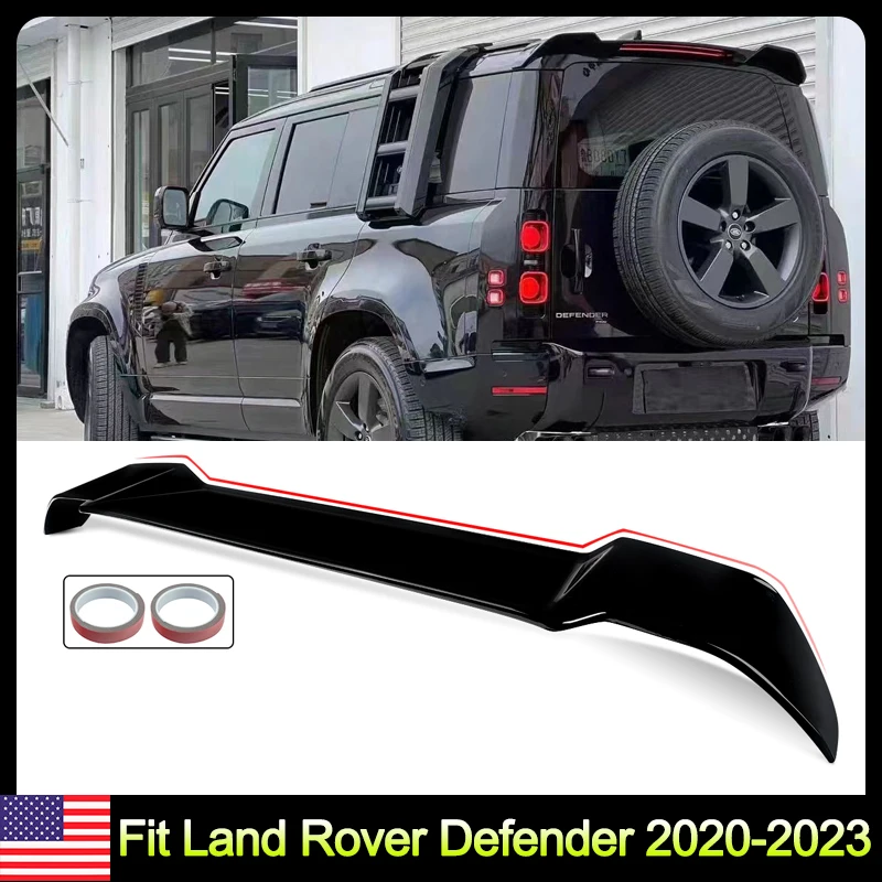 

Спойлер на крышу, подходит для Land Rover Defender 90/110 2020-2023, глянцевые черные задние крылья Magickit