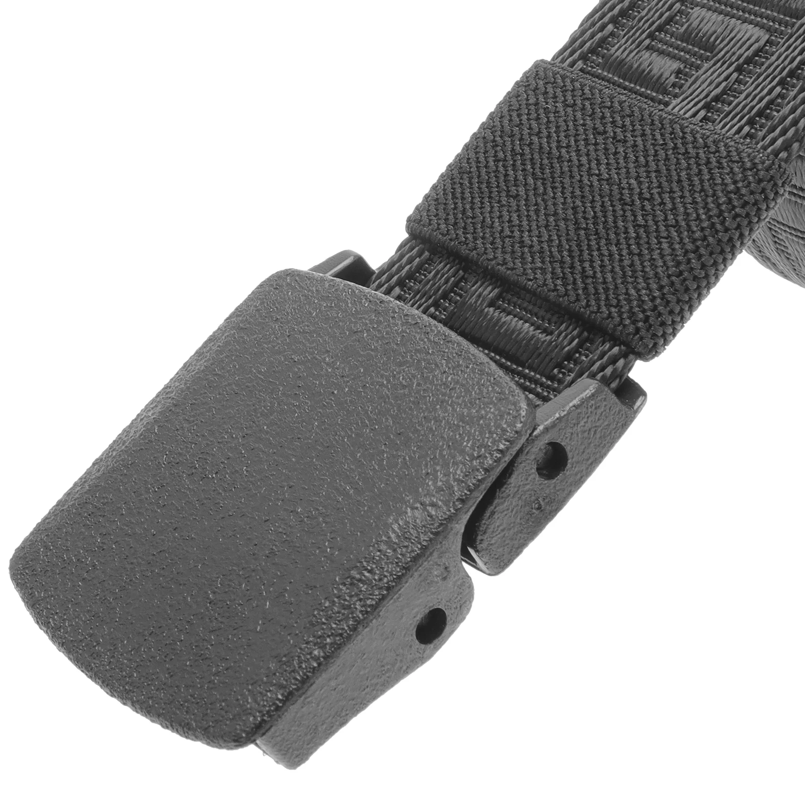 Ceinture en toile à motifs pour homme, ceinture extérieure décontractée, pont de taille en polyester, noir