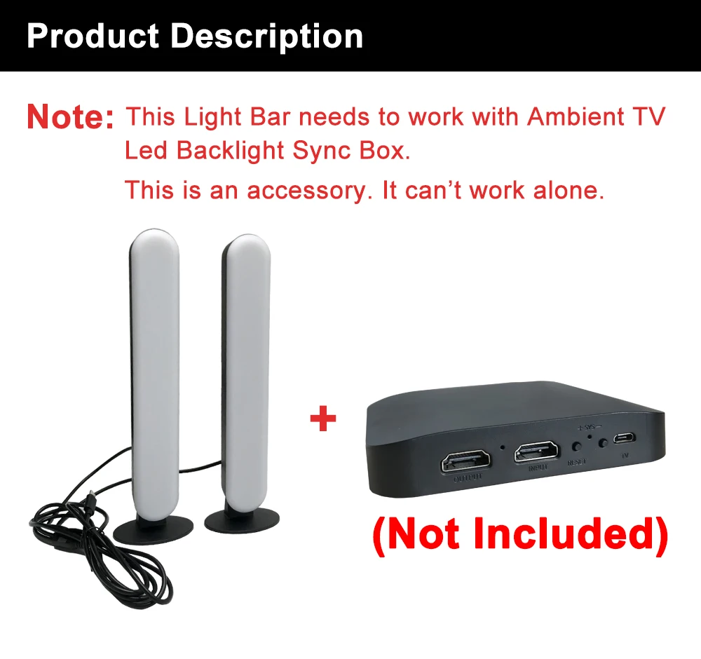 Smart Light Bar Strip RGB DC12V For Smart Ambient TV Led Backlight HDMI Device Sync Box