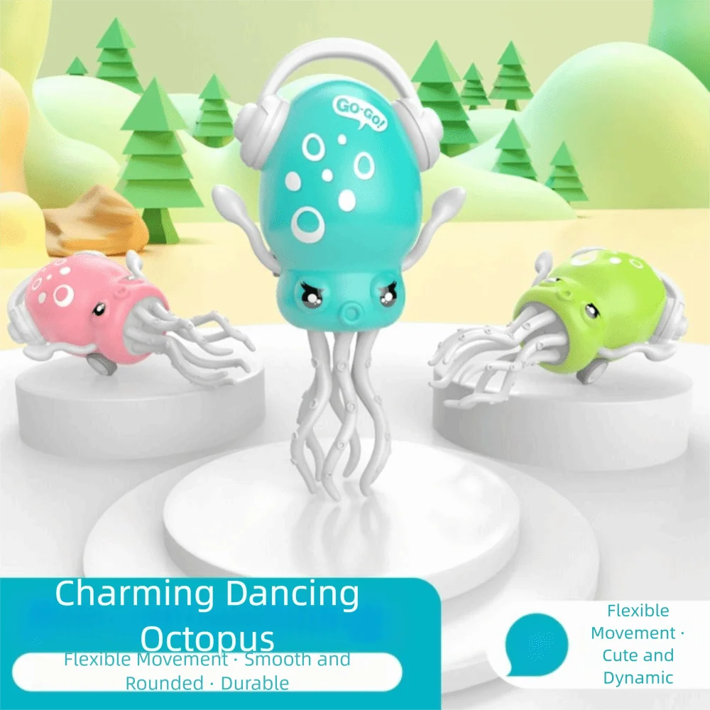 Magic Inertia Dancing Octopus Toy Clockwork Crawling Dancing Auto-Dance Octopus Toys Automatic Obstacle Sensor
