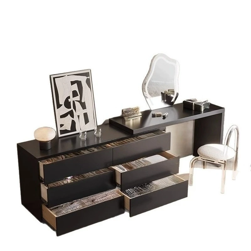 

Dresser, chest of drawers, integrated, modern, simple, solid wood, makeup table, bedroom, bedside cabinet