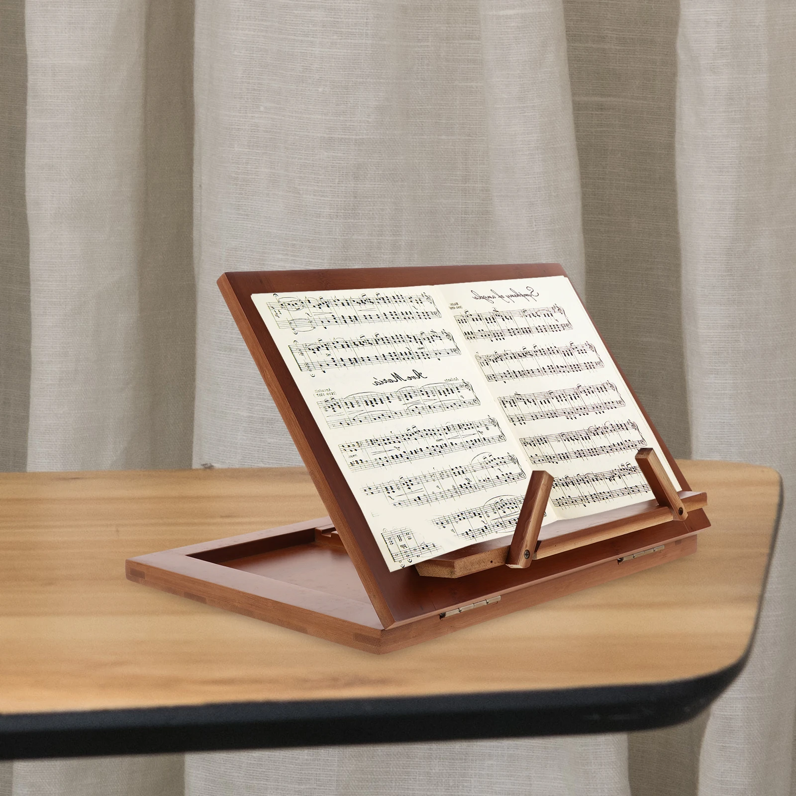 

Music St Bamboo Book Holder Desk St for Sheet Music Textbooks Bible Display Reading Practical Portable Guitar Accessories