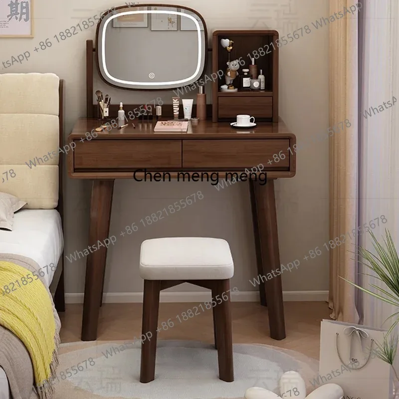 

Современный туалетный столик для спальни с зеркалом, дизайнерский, для отелей, с местом для хранения, модная мебель для женщин