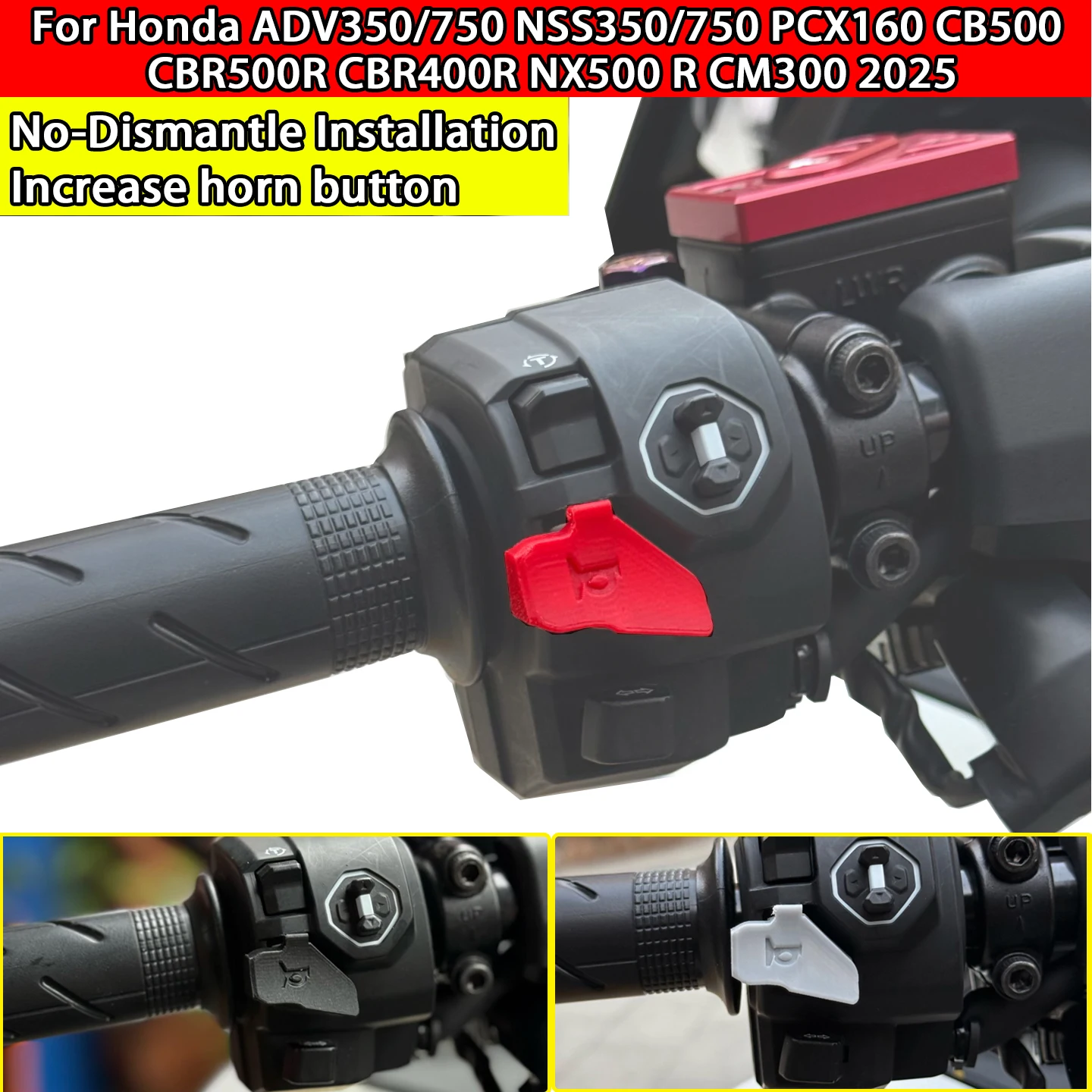 

For HONDA CBR650R CB650 CB400F CB500 F CBR400R NX500R 2025 Motorcycle modification horn button amplifier without disassembly