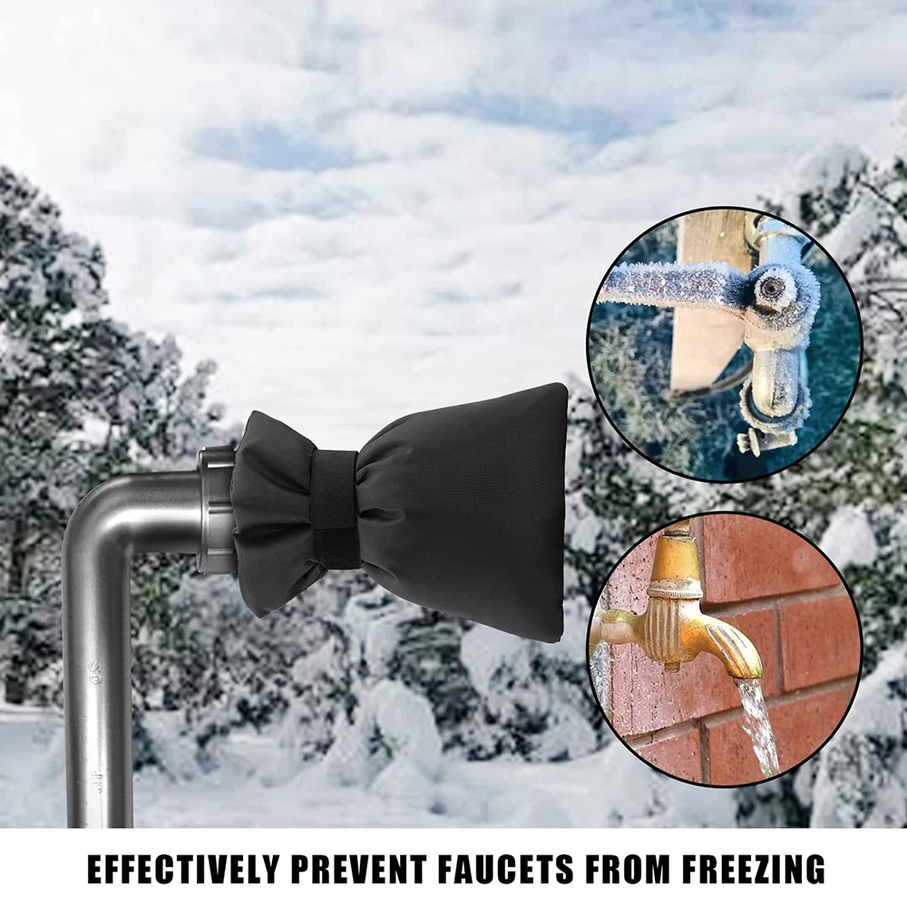 Outside Water Faucet Cover for Winter Thickened Anti-Freeze Outdoor Tap Cover Reusable Spigot Cover Heat Preservation Anti-Rust