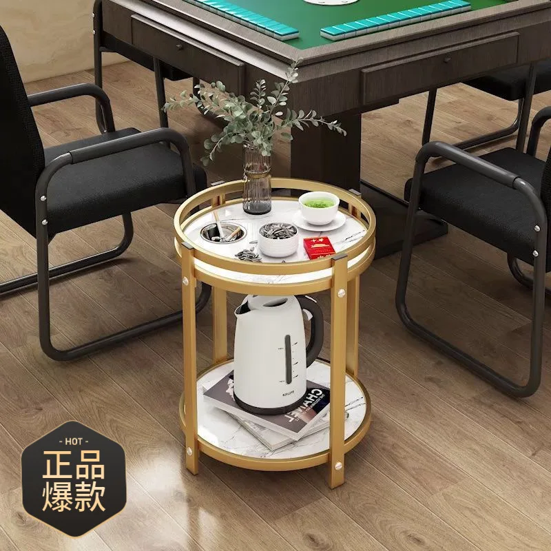 

Mahjong machine small coffee table double-layer chess and card room special ashtray tea rack mahjong small mini side table tea t