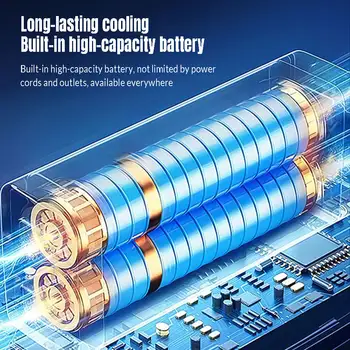 迷你冷風機,雙速,1800毫安培時,帶加濕器和霧化器功能,USB充電,500毫升水箱,適用於家庭、辦公室和宿舍。 8 最佳銷售 水冷風扇 - №6