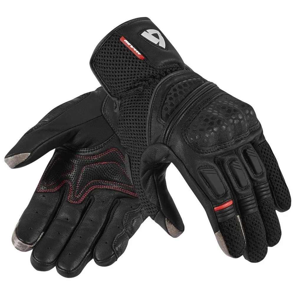 

NEW Mens Revit Dirt 2 Leather Gloves Black Motorbike Gants Moto Off Road Racing Gloves Men