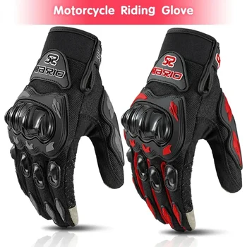 Summer Breathable Full Finger Motorcycle Gloves Non-slip Wear-resistant Motocross Racing Touch Screen Moto Biker Gloves