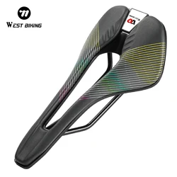 WEST BIKING Professional Road Bike Seat Hollow Breathable Bicycle Saddle Lightweight Triathlon Racing Saddle Cycling Parts