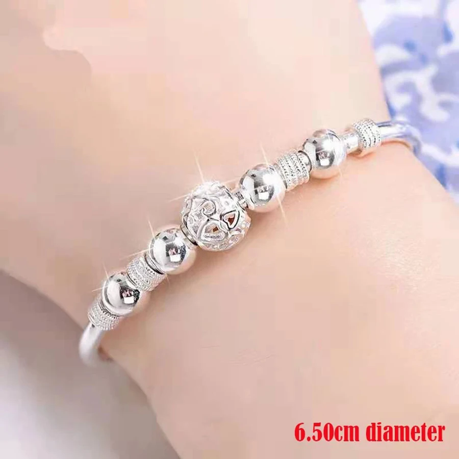 925er Silber-Charm, Glücksperlen, Armreifen für Damen, Armbänder, Mode, Party, Hochzeit, Verlobung, beliebte Marken, Schmuck