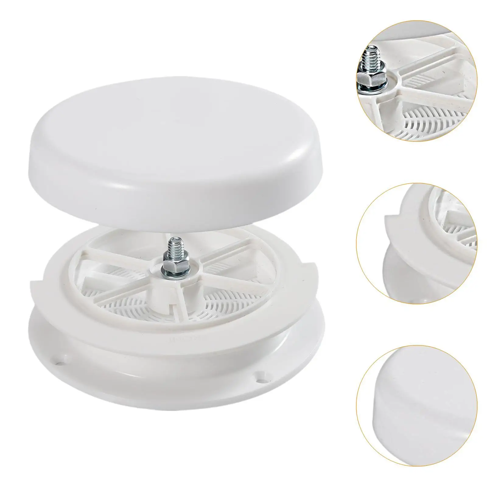 RV Roof Mushroom Vent Water Guard Grill Vent Cover PP Plastic Airflow Protector for Trailer Plumbing