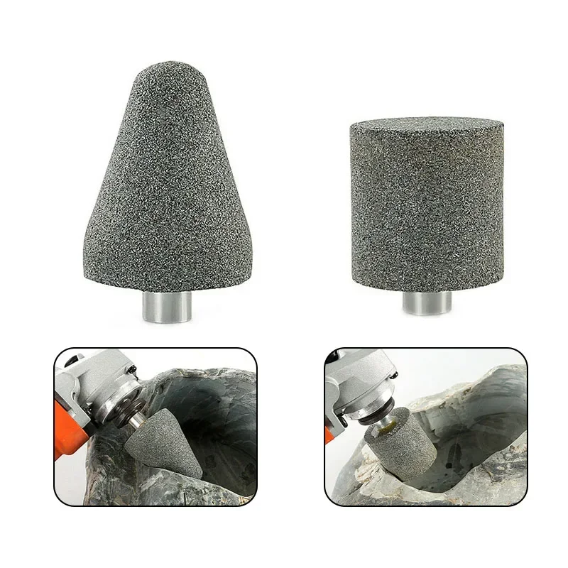 100 Type Angle Grinder Small Grinding Wheel Granite Cobble Stone Carving Processing Polishing Bullet-shaped Column Grinding Head