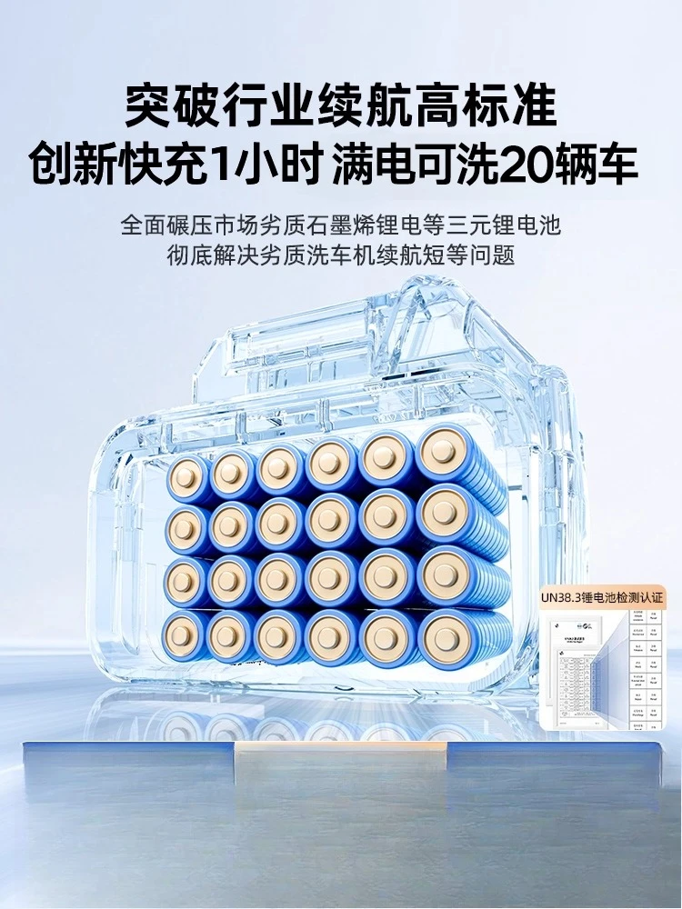 2025 آلة غسل سيارات لاسلكية كهربائية جديدة مع مسدس مياه عالي الضغط للاستخدام المنزلي جهاز تنظيف قابل لإعادة الشحن مع وظيفة تعزيز