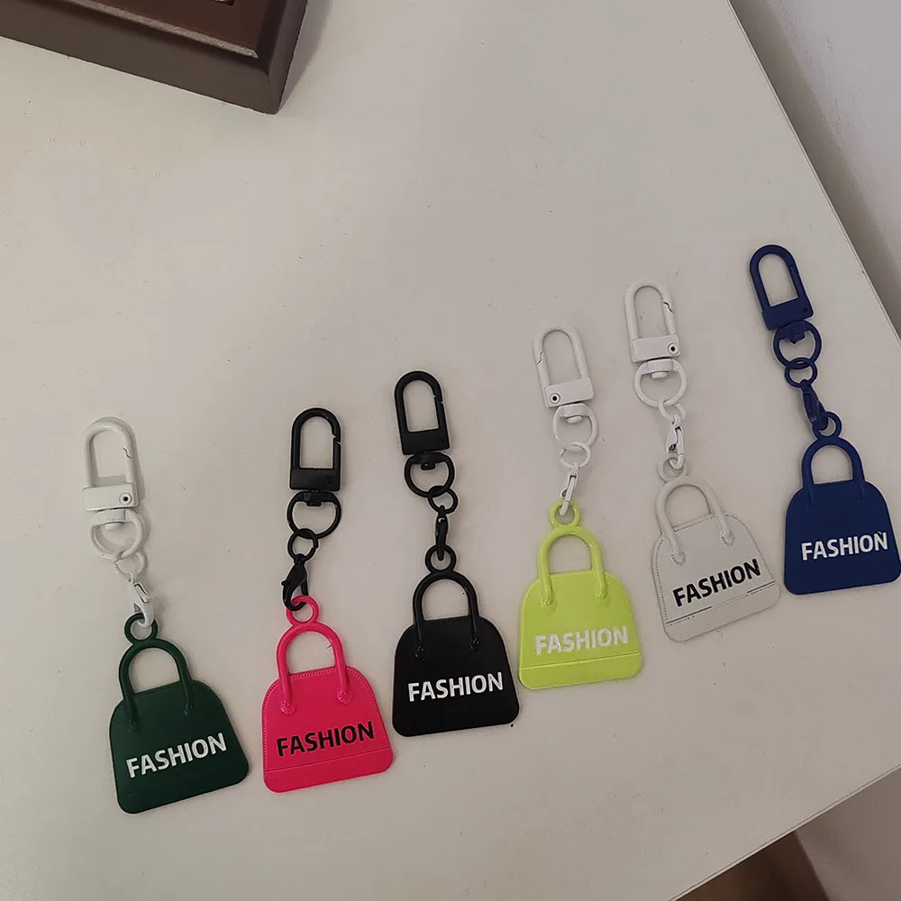 1pc Personalized Colorful Alloy Bag Key Chain Phone Chain Car Pendant KeyRing Art Souvenir Party Favors Gift for Men Women