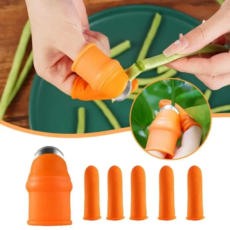 High Quality Silicone Thumb Knife Upgrade Cutter for Garden Separator Finger Portable Plant Fruit Picking Knife for Kitchen Tool