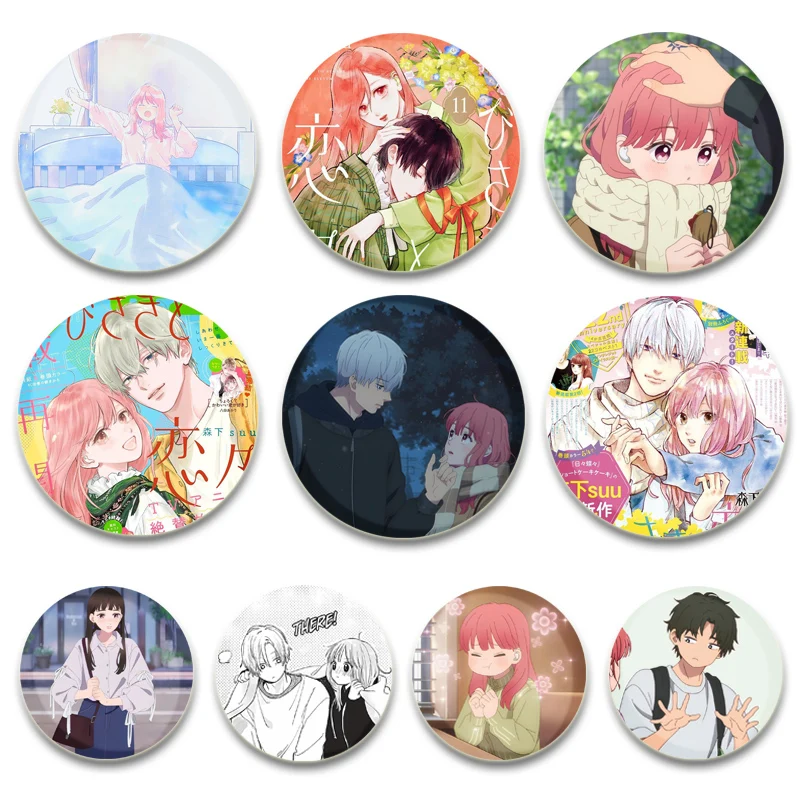 Anime A Sign of Affection Button Pins 32/44/58mm Cartoon Badge Round Creative Brooches for Backpack Jewelry Accessories Gifts