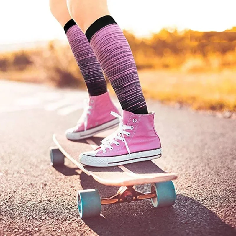 Calzini a compressione da corsa per uomo donna calcio ciclismo Skateboard palestra calzini sportivi circolazione sanguigna medica gonfiore diabete