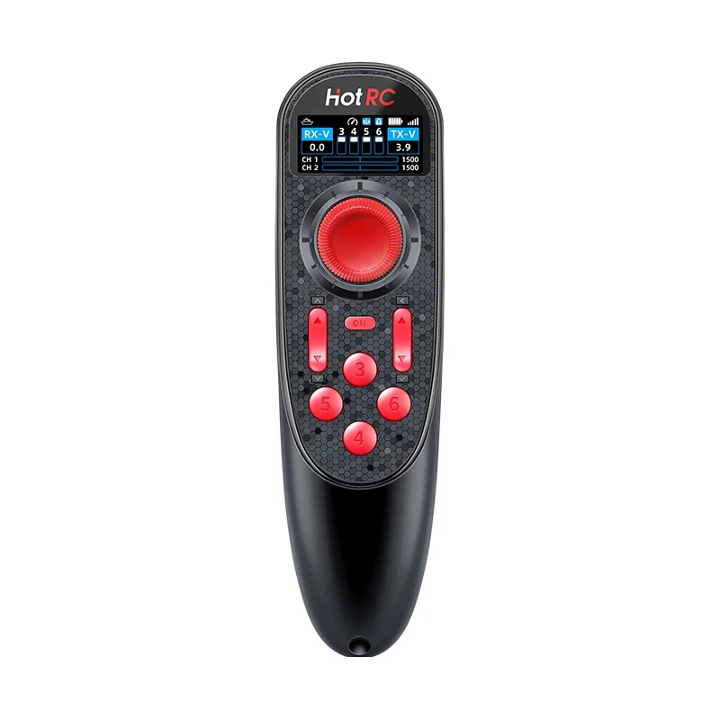 HOTRC DS650 リモートコントローラー カラースクリーン 2.4G 6チャンネル 定速電圧信号リターン ボートおもちゃ部品＆アクセサリー用