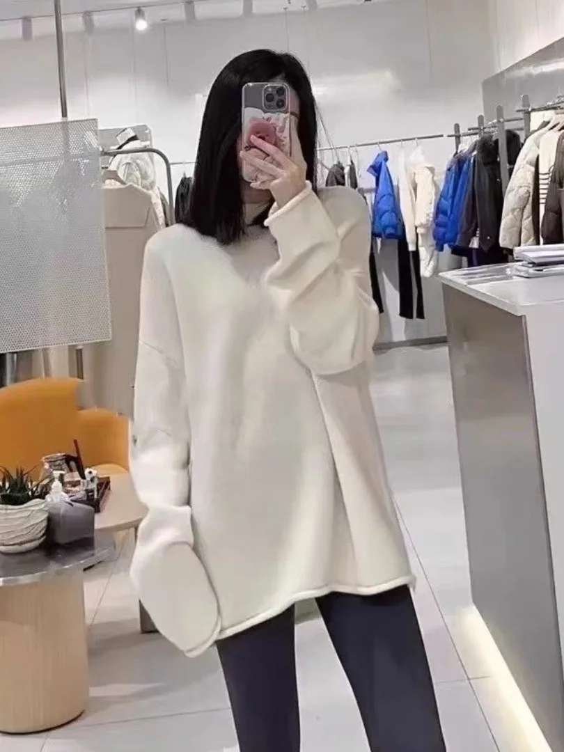 Novo Suéter de Tricô F Estilo Preguiçoso 2025, Csa de Camada Base ssa de Crimento Médio para Outono Inverno, ...