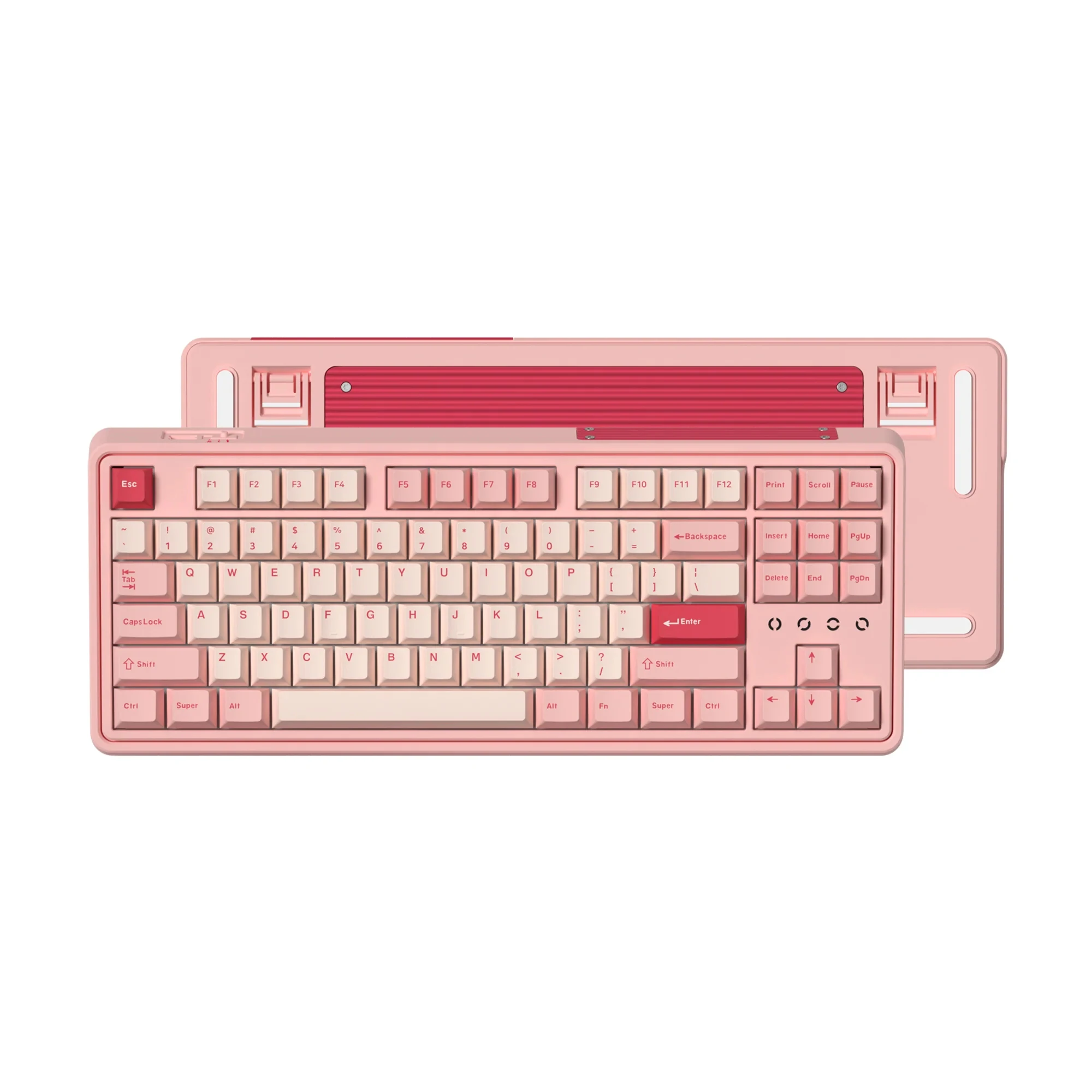 

Fl-ESPORT CMK87 Pro Valentine 80% TKL Трехрежимная беспроводная механическая игровая клавиатура Bluetooth с возможностью горячей замены, пружинная прокладка, установленная