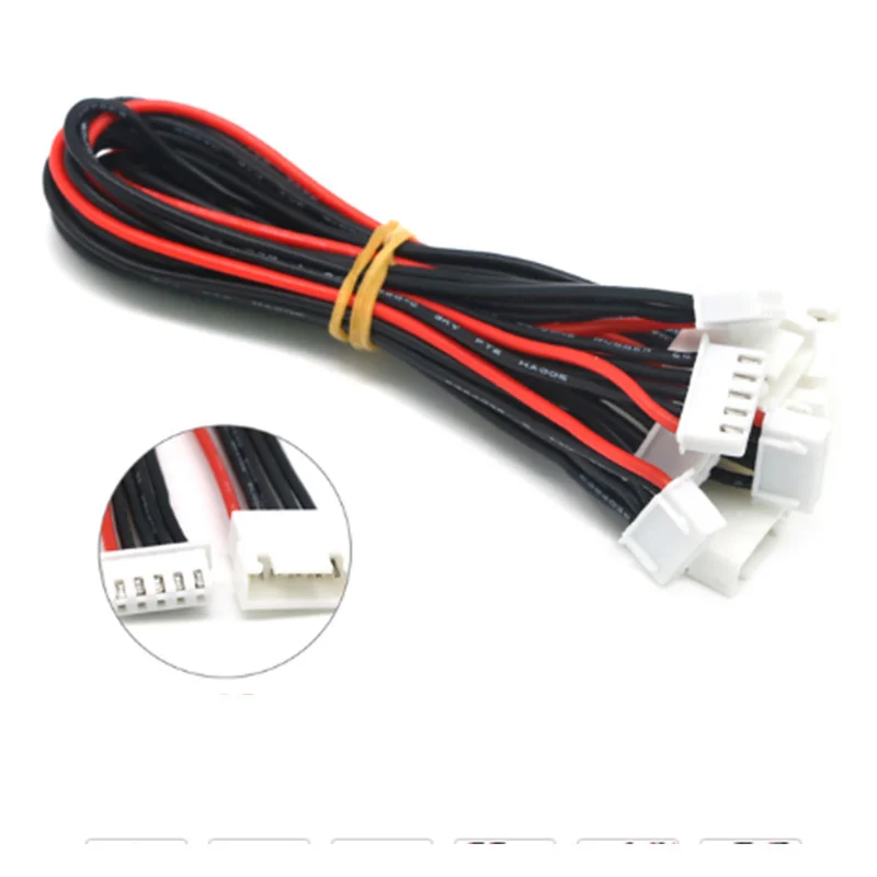 1s-6s Balanced Silicone Extension Cable Lithium Battery Connecting Line, High-temperature Resistant Xh2.54 Plug 22awg Aircraf