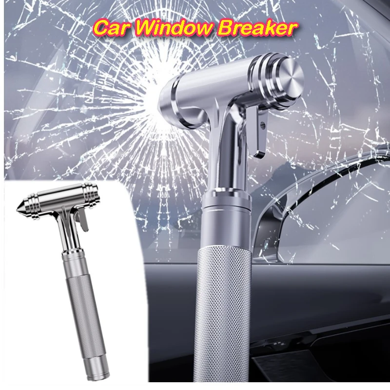 

Car Safety Hammer Emergency Escape Tool, Alloy Window Breaker & Seat Belt Cutter, Auto Survival Safety Accessory