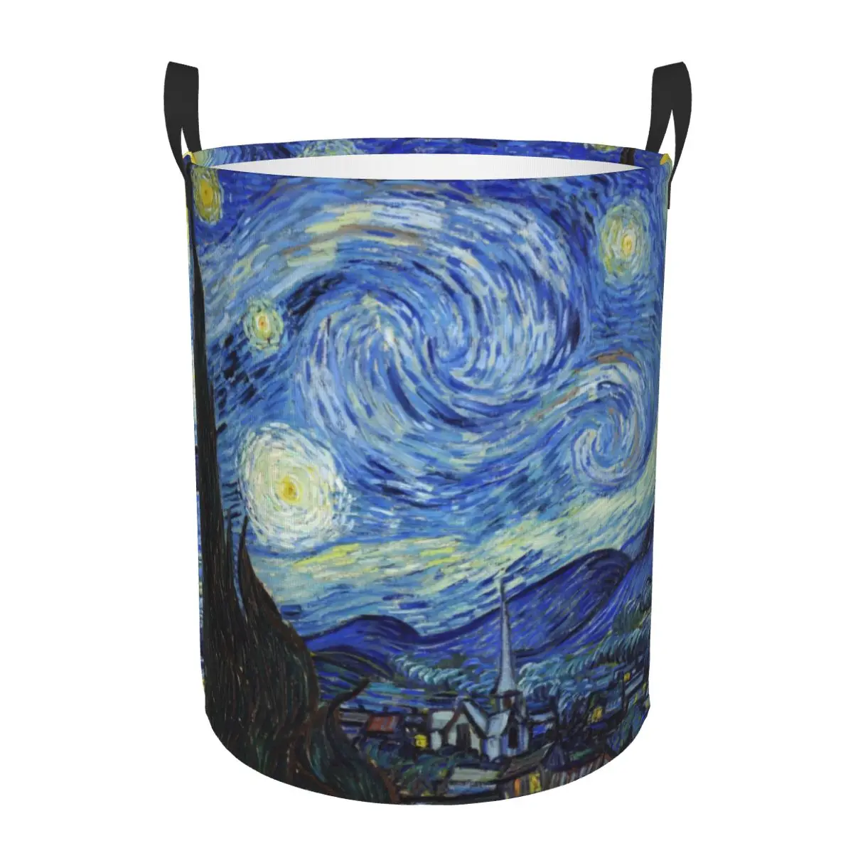 Vincent Van Gogh Starry Night Laundry Basket Collapsible Art Painting Baby Hamper for Nursery Toys Organizer Storage Bins