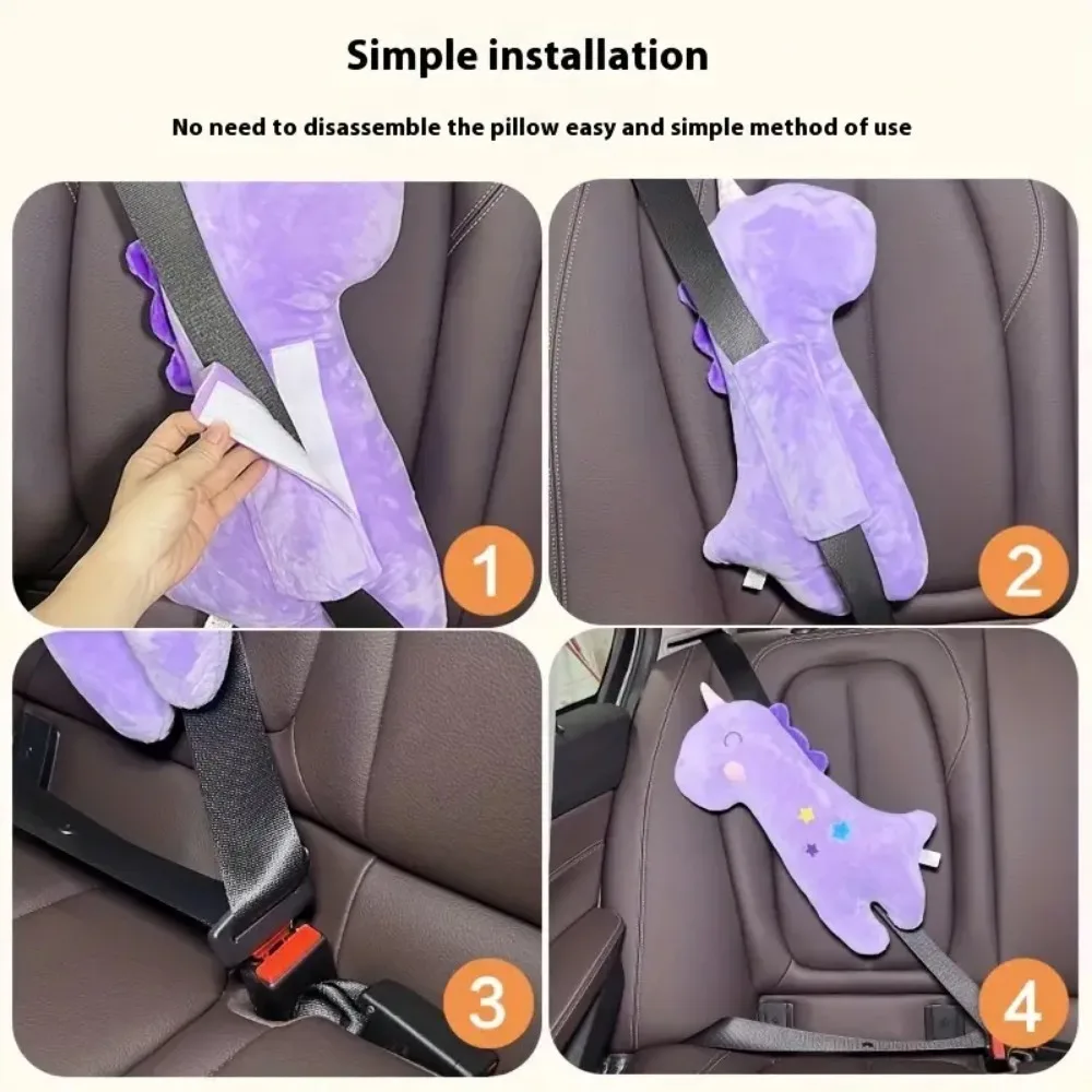 Cartoon Cute Plush Car Seat Belts Covers Shoulder Padding Universal Children Kids Safety Belts Protector Pads Auto Accessories