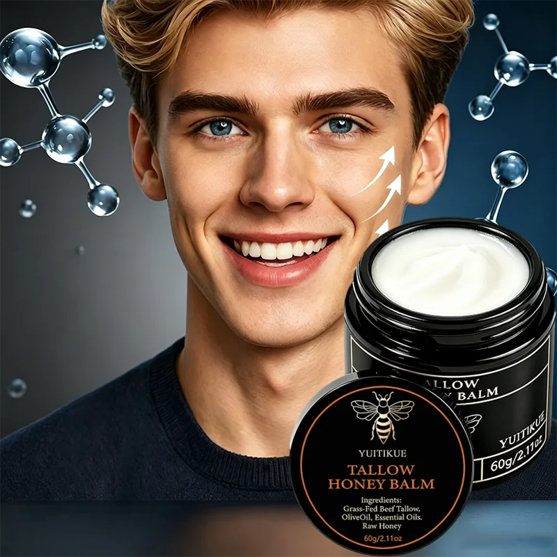 Body Moisturize Cream Face Tallow Honey Balm Glowing Hydrating Skin Enhacne Elasticity Improve Dullness Fade Fine Lines Firming