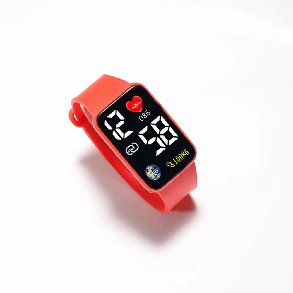 Jam Tangan elektronik นักเรียน LED สี่เหลี่ยมแฟชั่นลำลองกีฬาเด็กชายและหญิงสายรัดข้อมือดิจิตอลแบบถอดออกได้ขายส่ง