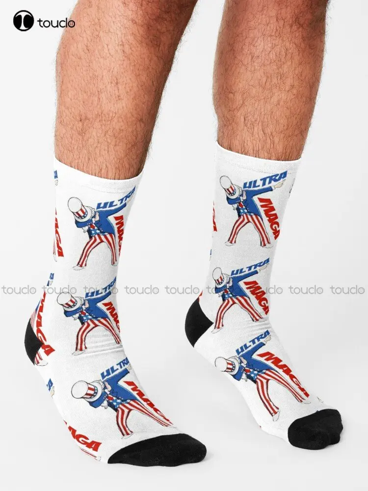 Ultra Maga And Proud Of It Socks White High Socks Personalized Custom Unisex Adult Teen Youth Socks Custom Gift New Popular