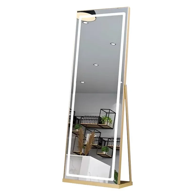 

Internet celebrity barber shop mirror table, hairdressing mirror smart LED light