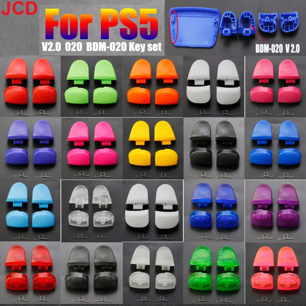 

JCD 1set For PS5 Game Handle L1 R1 L2 R2 Trigger Buttons Button With Spring For PS 5 V2.0 BDM-020 Controller Replacement Parts