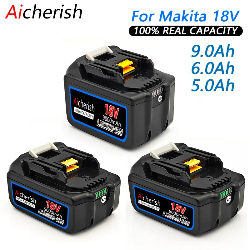 

Original for Makita 18V 6.0Ah Li-ion Rechargeable Battery Pack,for 18V Drill BL1830 BL1840 BL1850 BL1860B Replacement Batteries