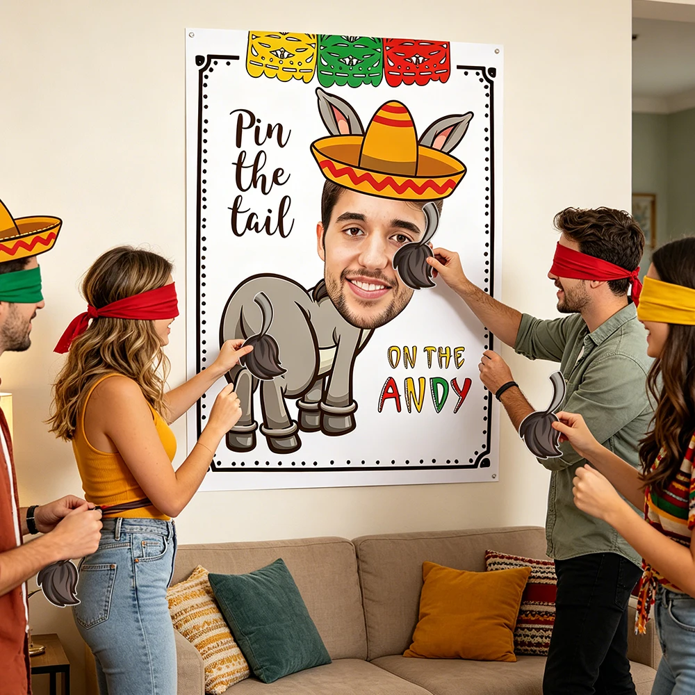 1SET Custom Photo Pin the Tail - Party Games Bachelorette 评论和价格