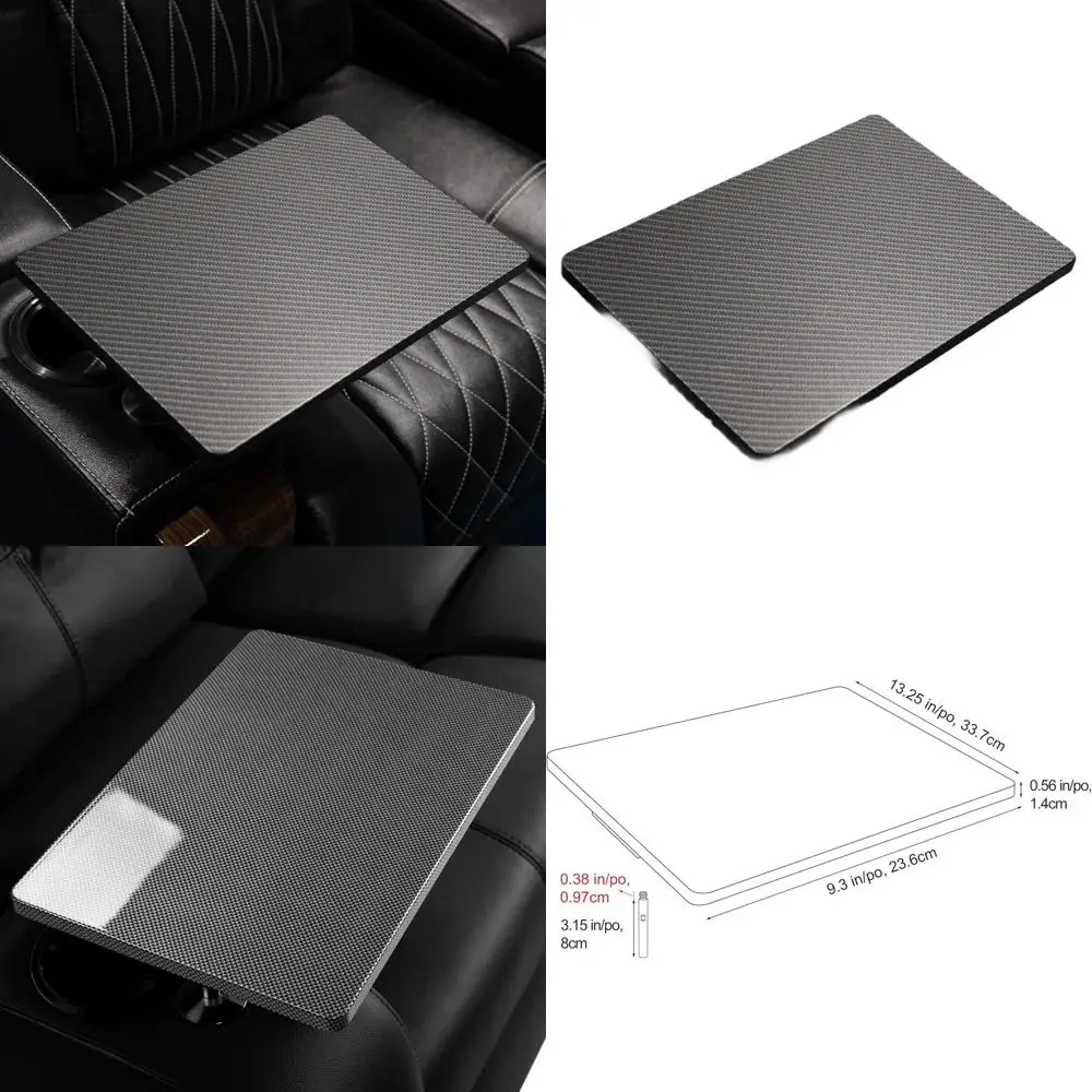 

Carbon Fiber Tray Table or Home Theater Chairs - Sleek, Sturdy Side Table for Snacks and Devices (New Edition)