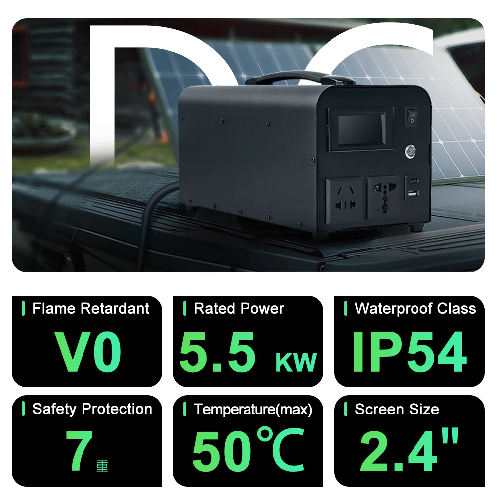 المصنع الجديد 5.5KW GBT مركبة كهربية تيار مستمر مهايئ شاحن محمول في الهواء الطلق محطة شحن الطوارئ 5.5KW الإخراج