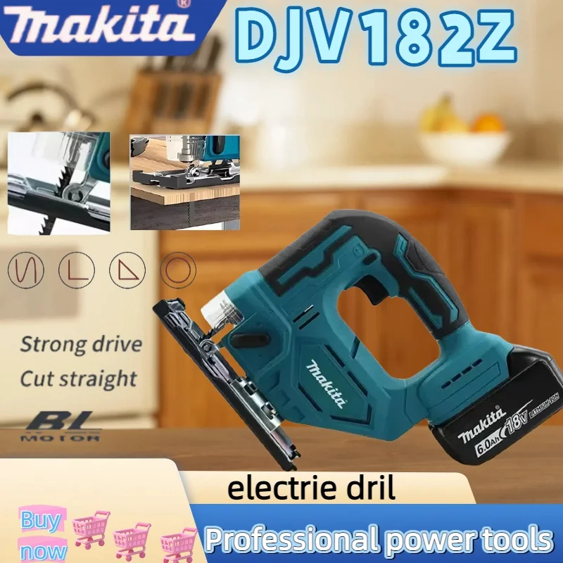 

Makita 18 В DJV182 Аккумуляторная бесщеточная электрическая пила для прыжков 340 Вт Портативный многофункциональный электрический инструмент Ручная пила Изогнутая поверхностная пила