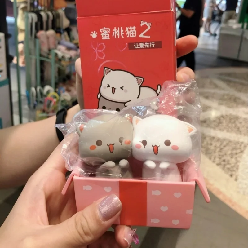 En Stock Mitao Cat 2 Temporada gato de la suerte barato lindo gato caja ciega juguete figura sorpresa muñeca de dibujos animados recoger modelo juguetes de cumpleaños para el hogar