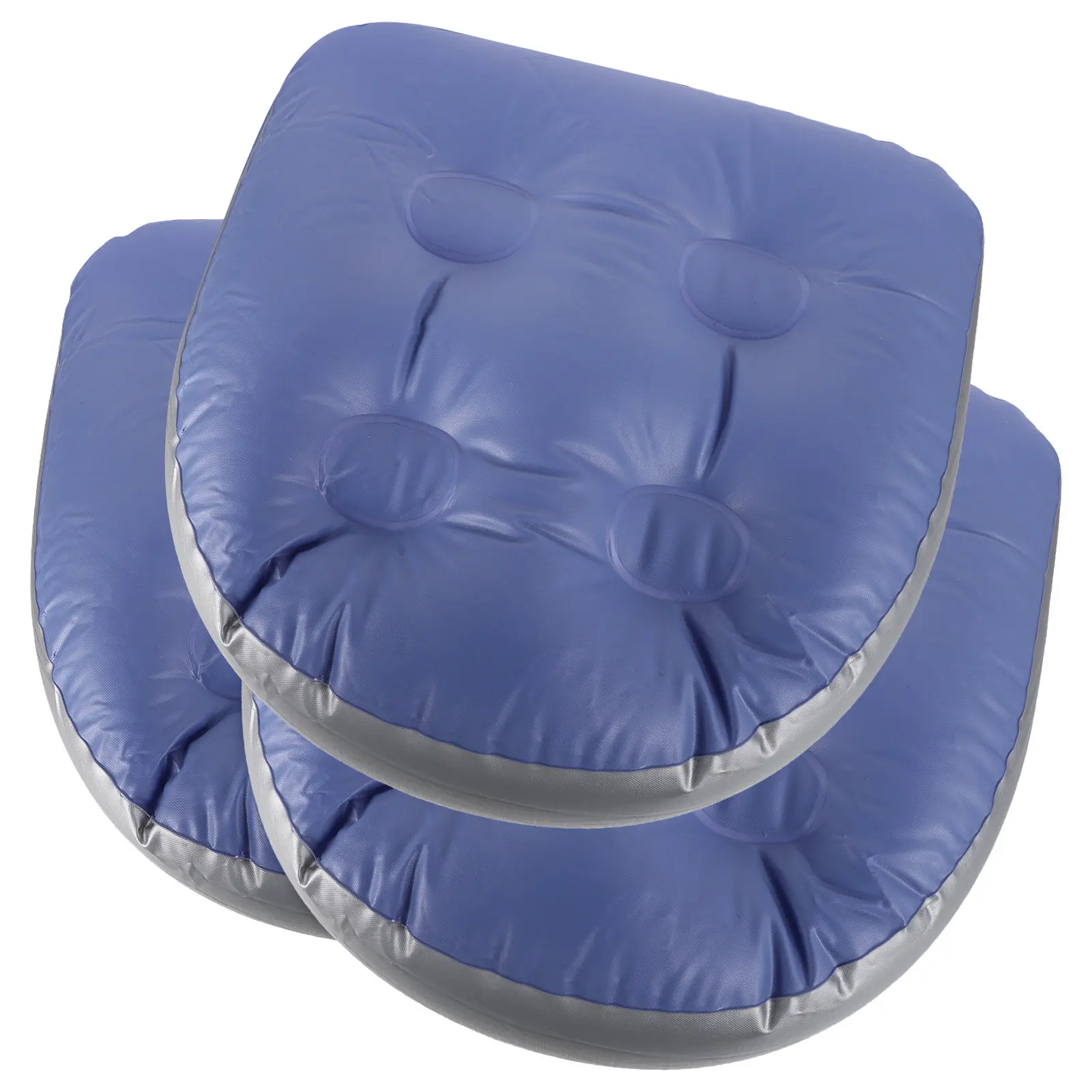 3Pcs Inflatable Bath Cushion PVC Adult Spa Seat Cushion Bathtub Pillow Suction Cups Portable Foldable Pool Bathroom Accessories