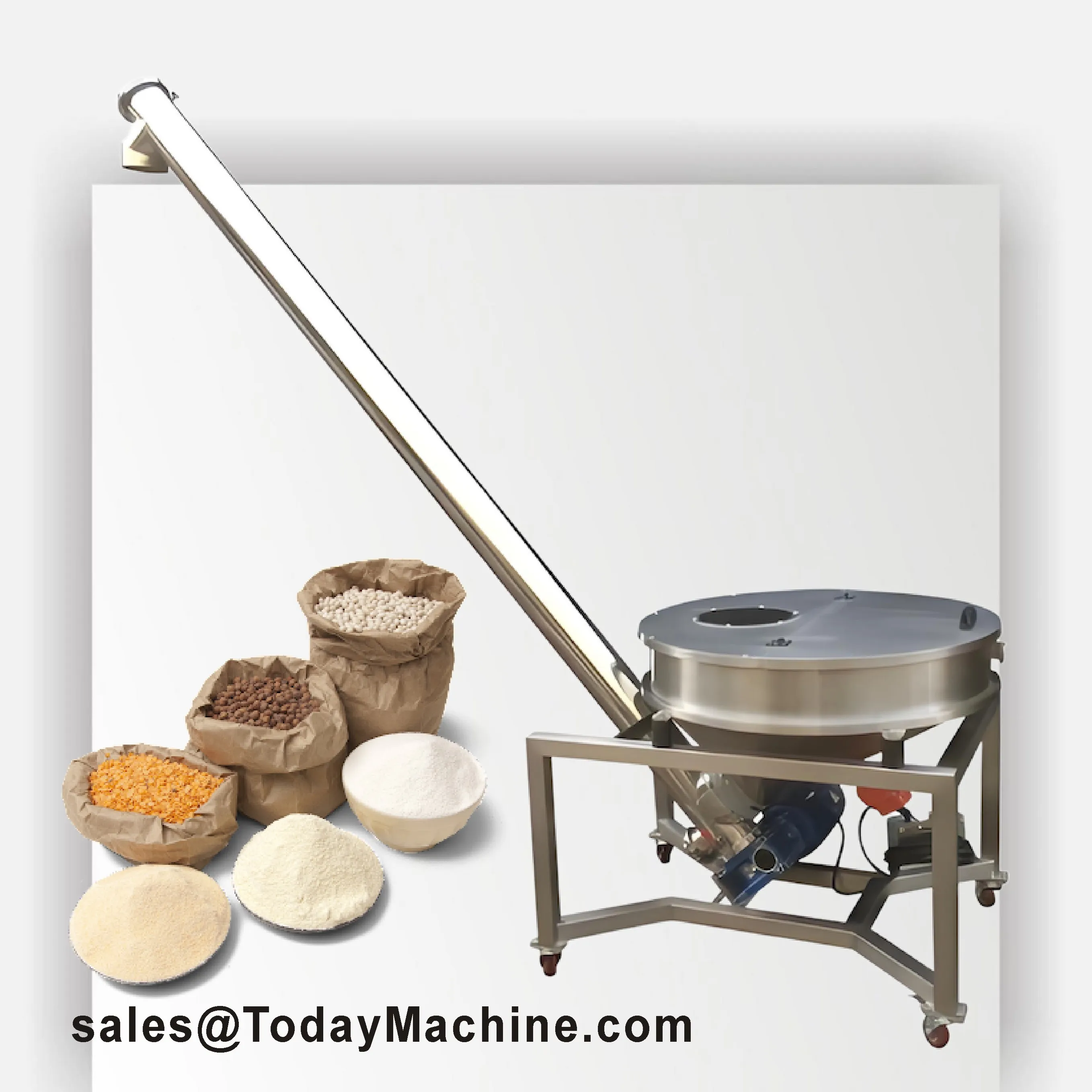 Automatic Grade Stainless Steel Screw Auger Conveyor New Condition with Core Components Pump PLC Bearing for Powder