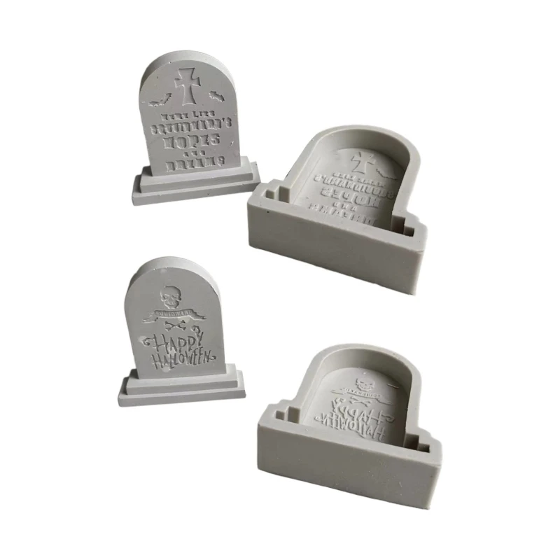 

Halloween Tombstone Silicone Mold Scented Mould DIY Table Ornament Tools Plaster Crafts Making Supplies Non-stick